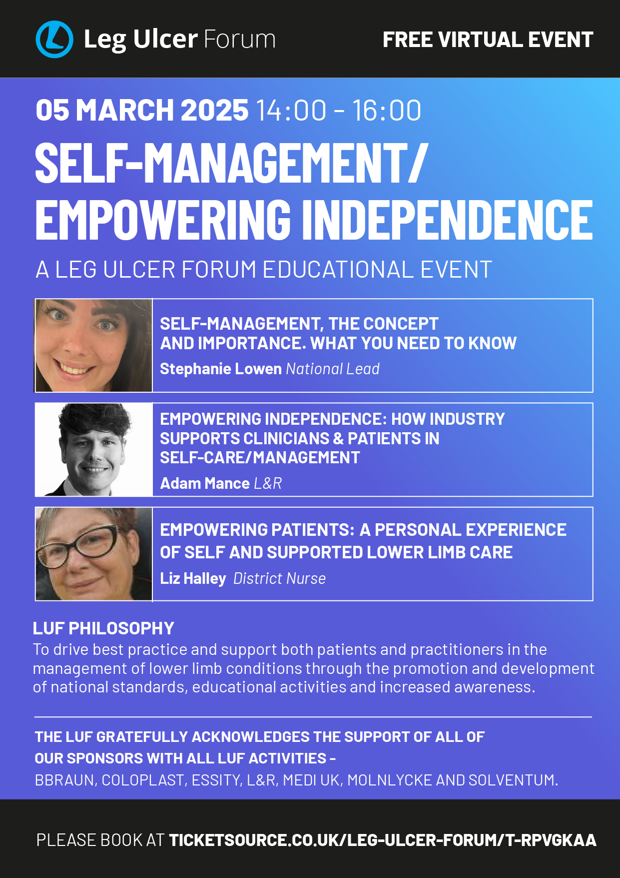 LUF virtual event Flyer